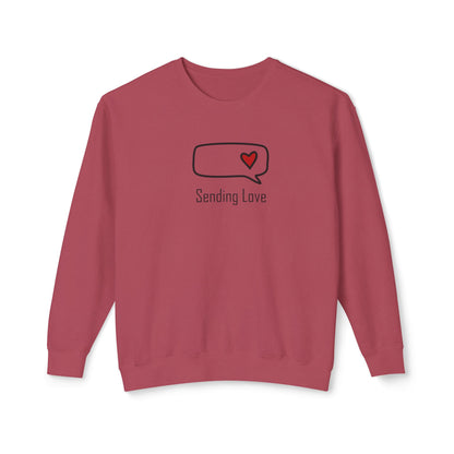 Sending Love_Unisex Lightweight Crewneck Sweatshirt