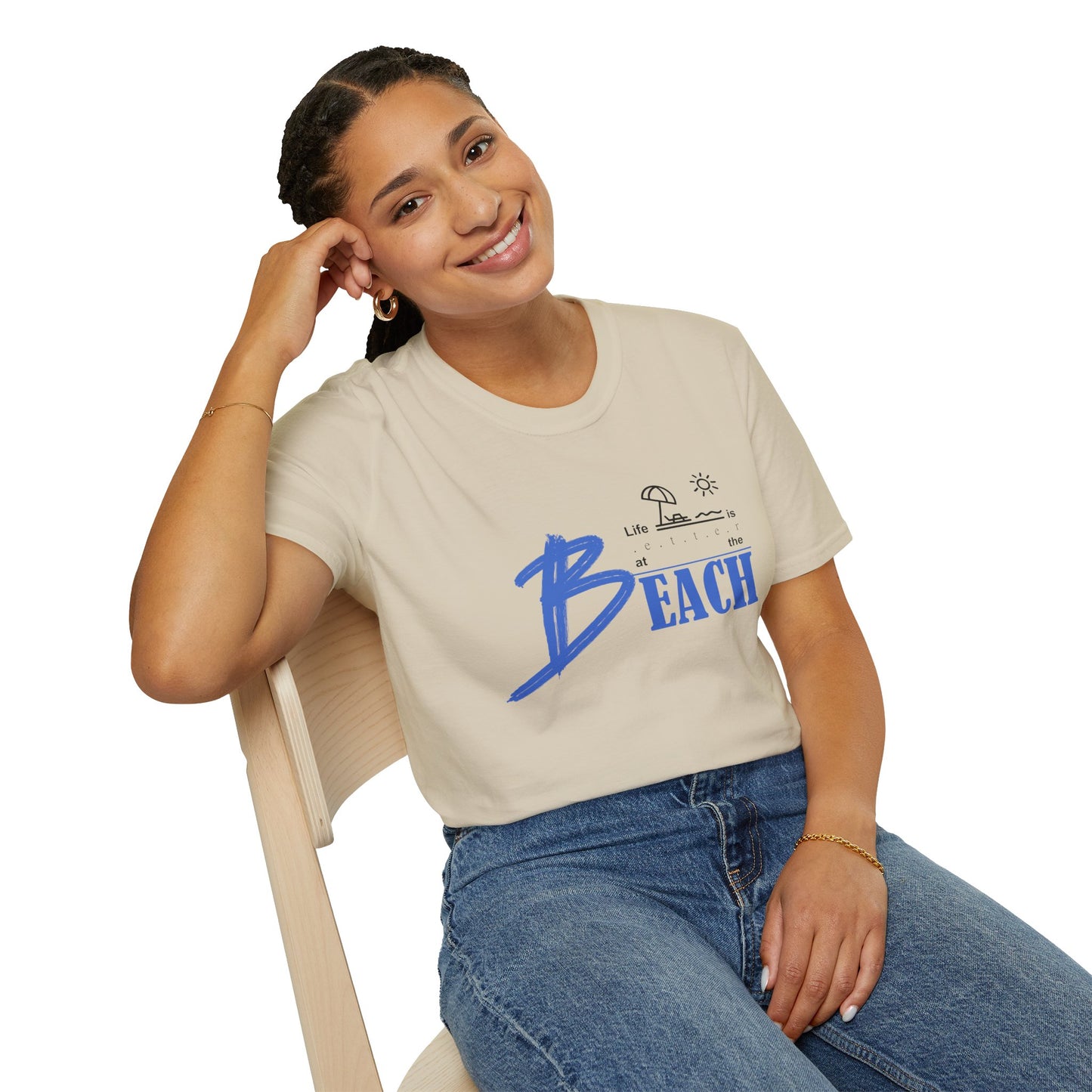 Life is Better at the Beach | Unisex Softstyle T-Shirt