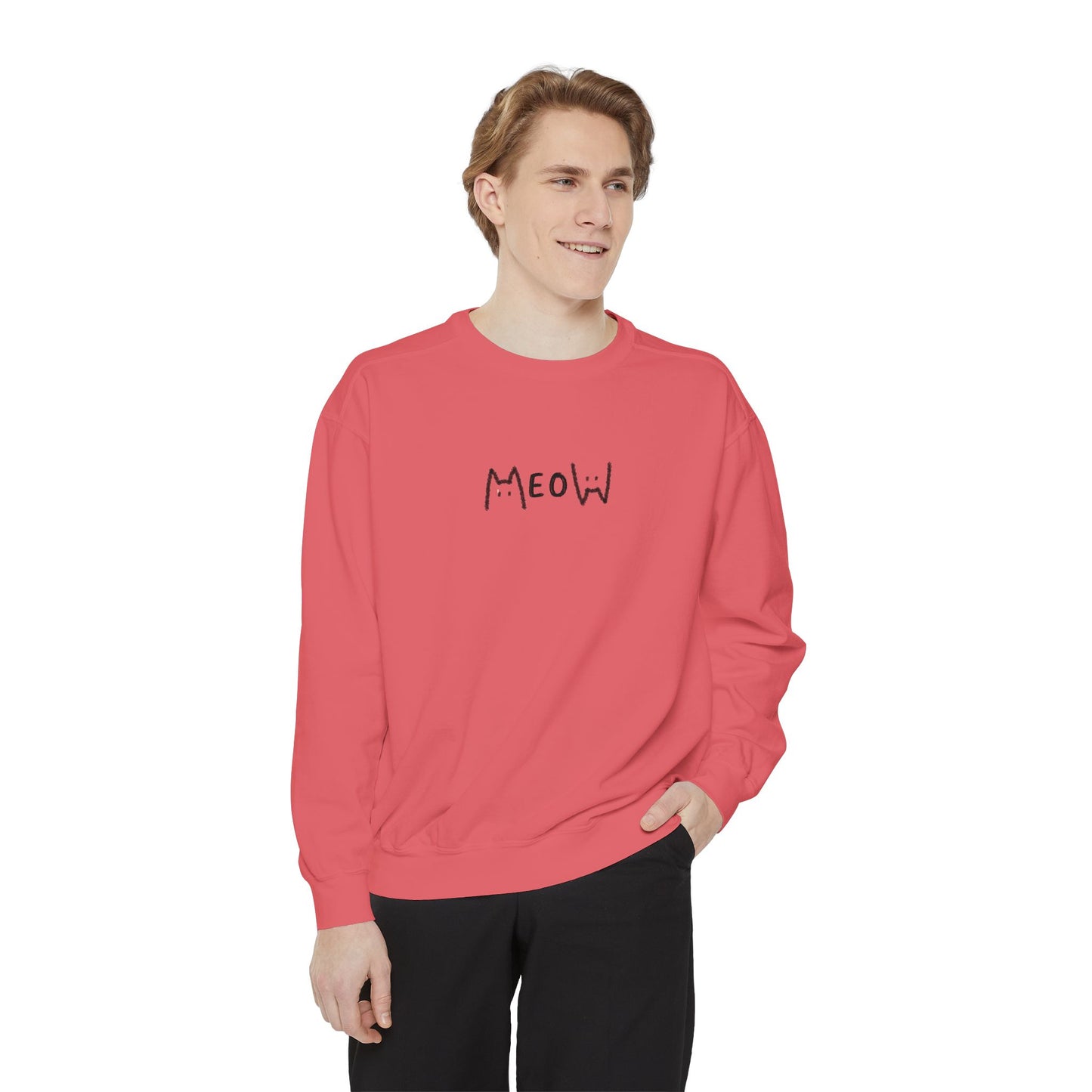 Meow_Unisex Garment-Dyed Sweatshirt