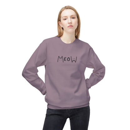 Meow_Unisex Midweight Softstyle Fleece Crewneck Sweatshirt