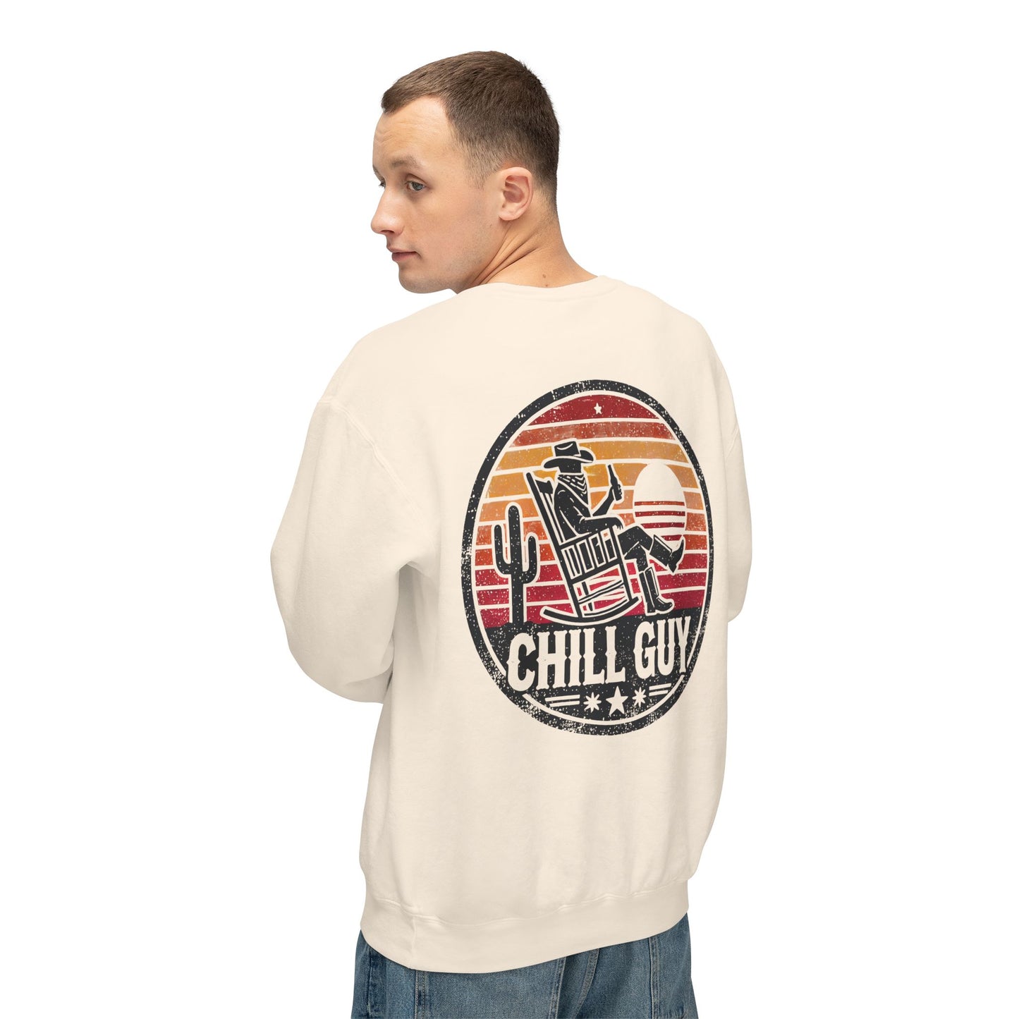 Chill Cowboy | Unisex Lightweight Crewneck Sweatshirt