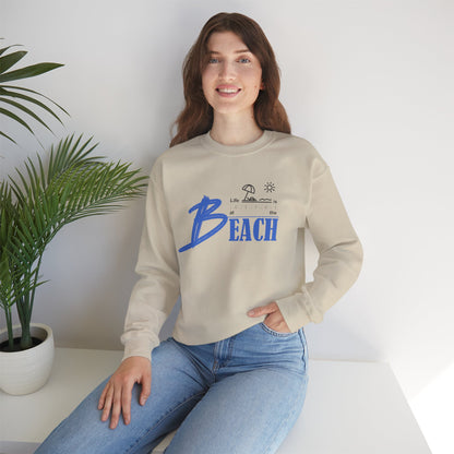 Life is Better at the Beach | Unisex Heavy Blend™ Crewneck Sweatshirt