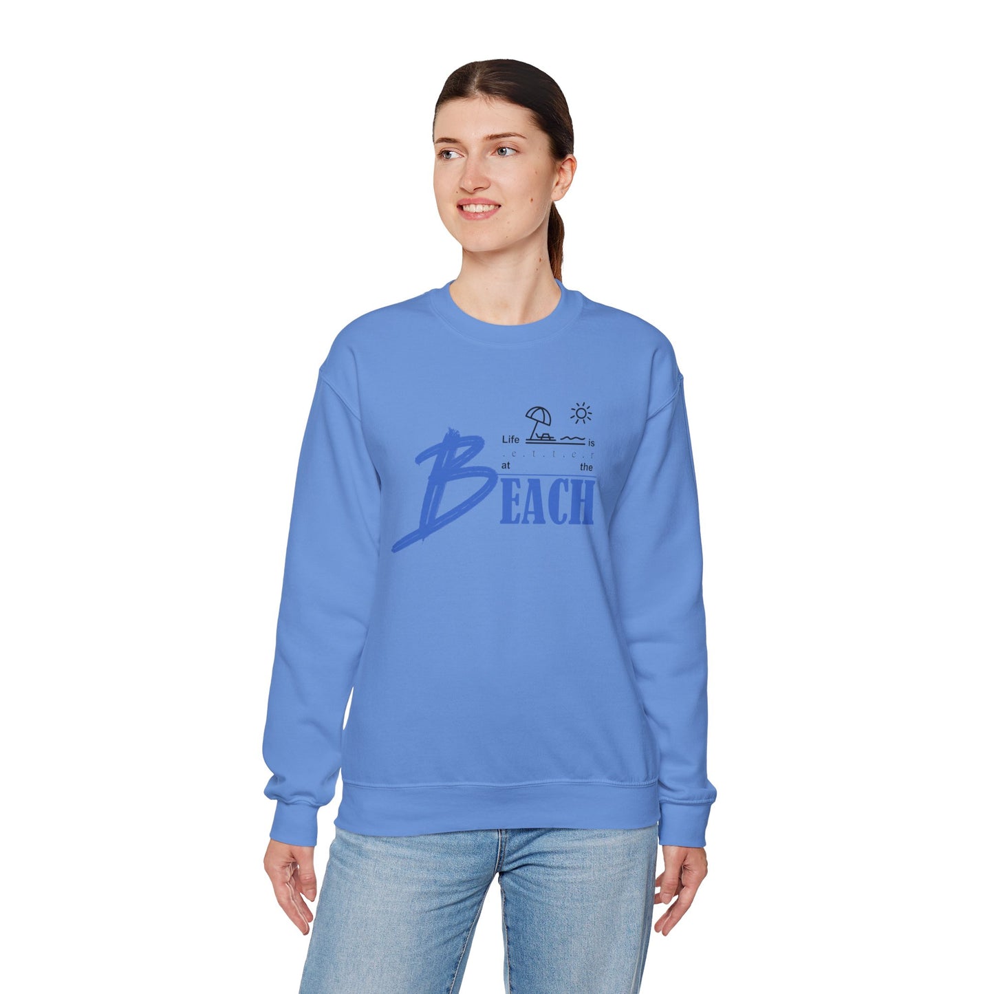 Life is Better at the Beach | Unisex Heavy Blend™ Crewneck Sweatshirt