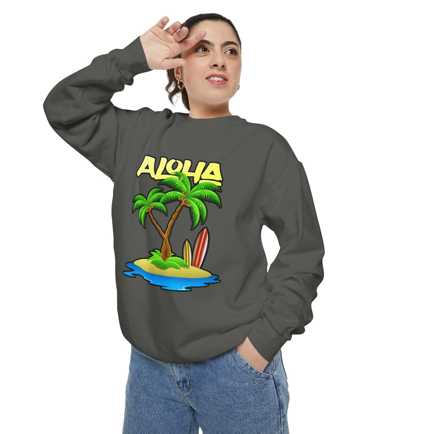 ALOHA | Unisex Garment-Dyed Sweatshirt