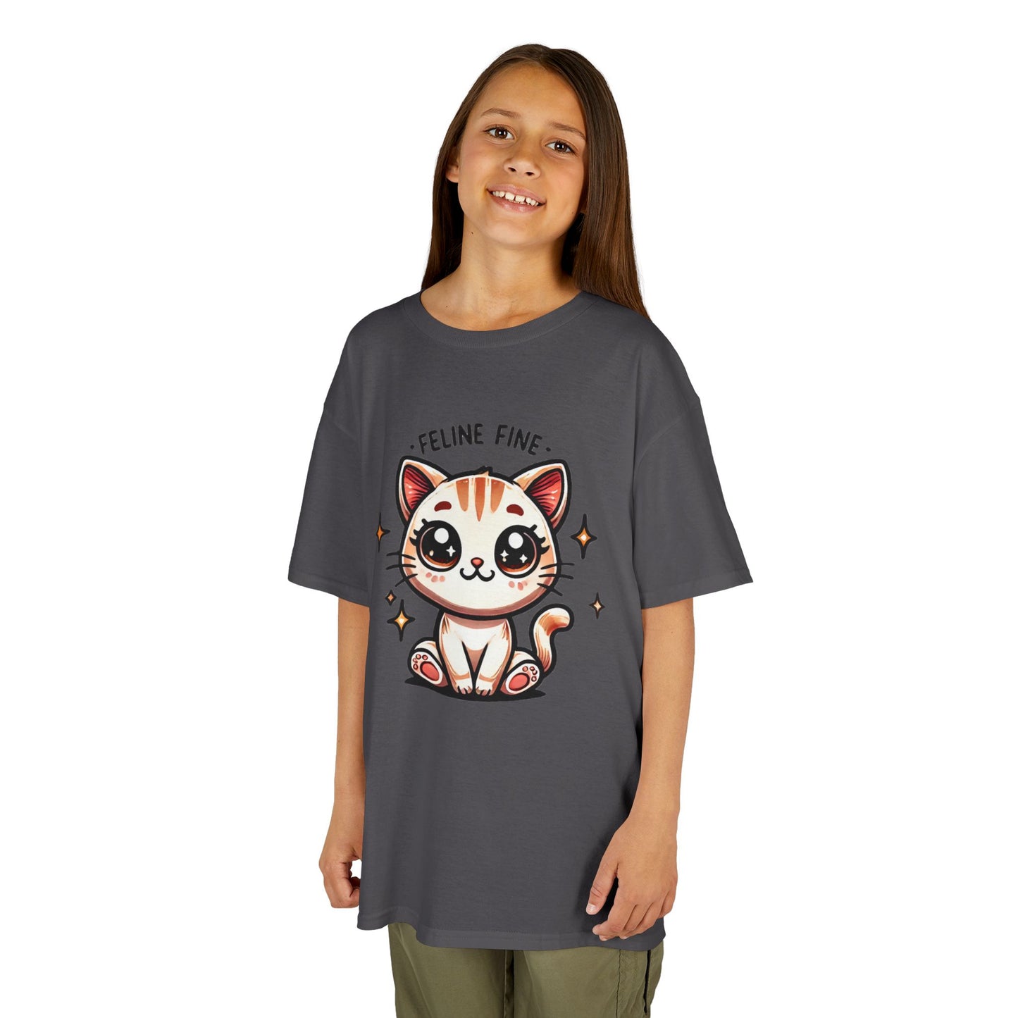 Feline Fine | Kids Heavy Cotton™ Tee