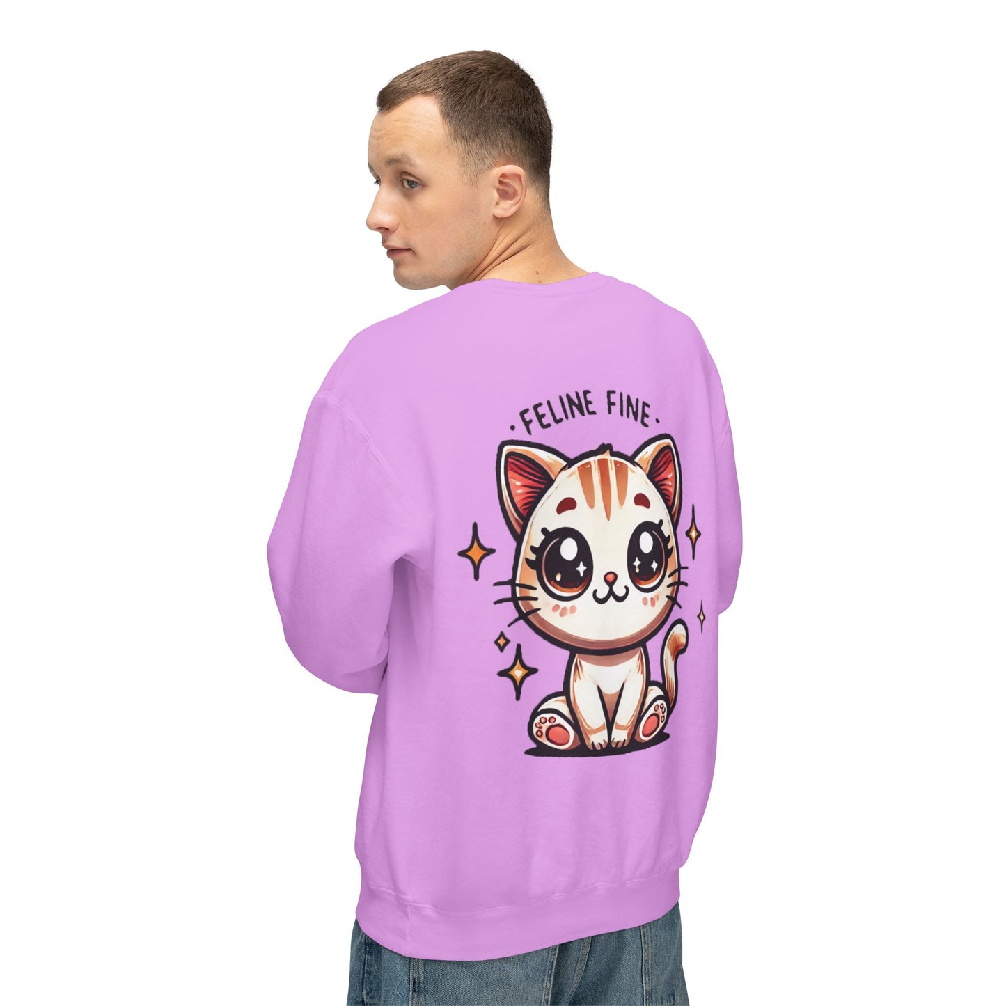 Feline Fine | Unisex Lightweight Crewneck Sweatshirt