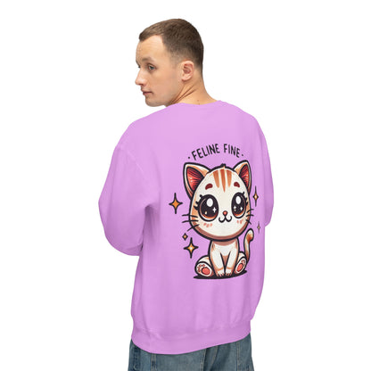 Feline Fine | Unisex Lightweight Crewneck Sweatshirt