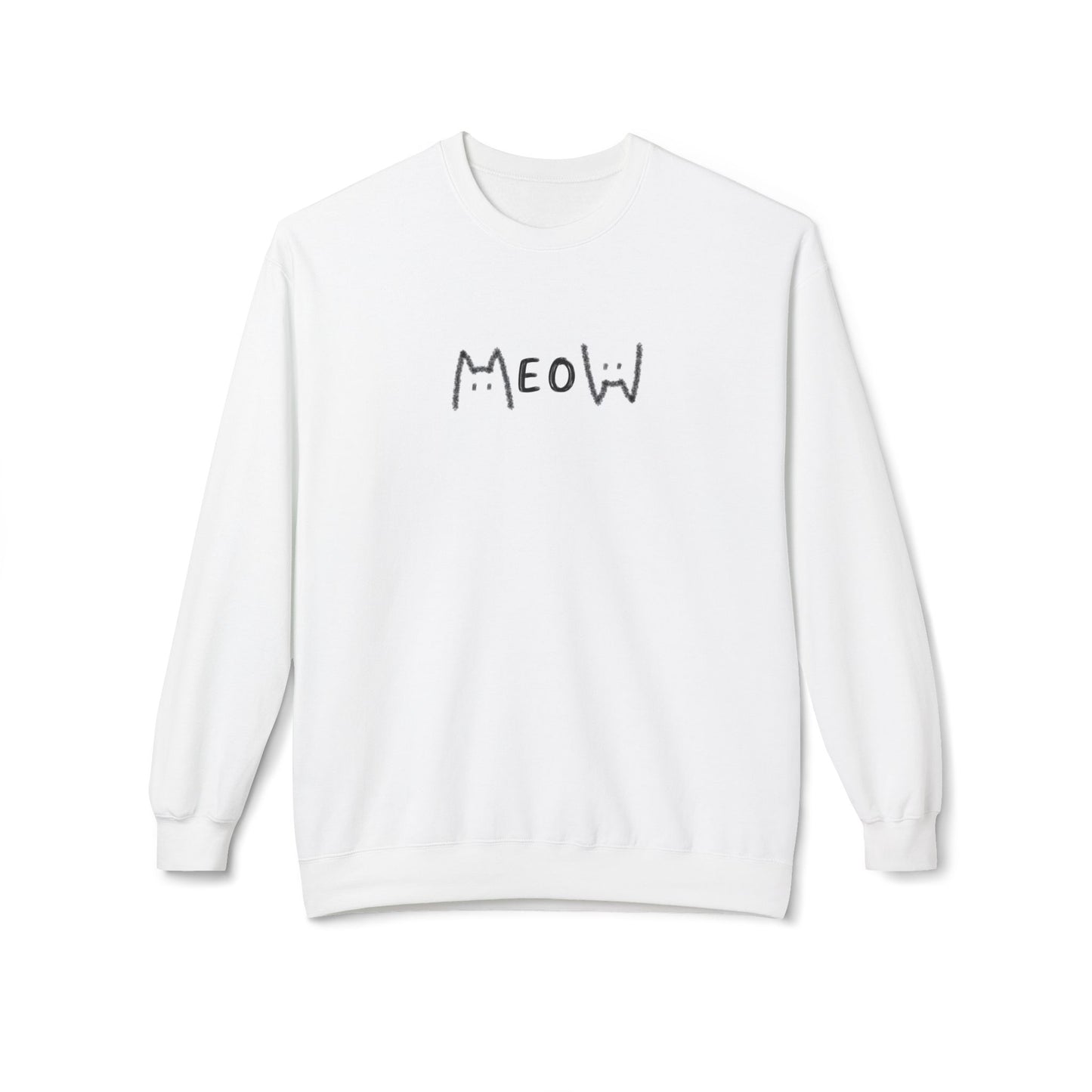 Meow_Unisex Midweight Softstyle Fleece Crewneck Sweatshirt