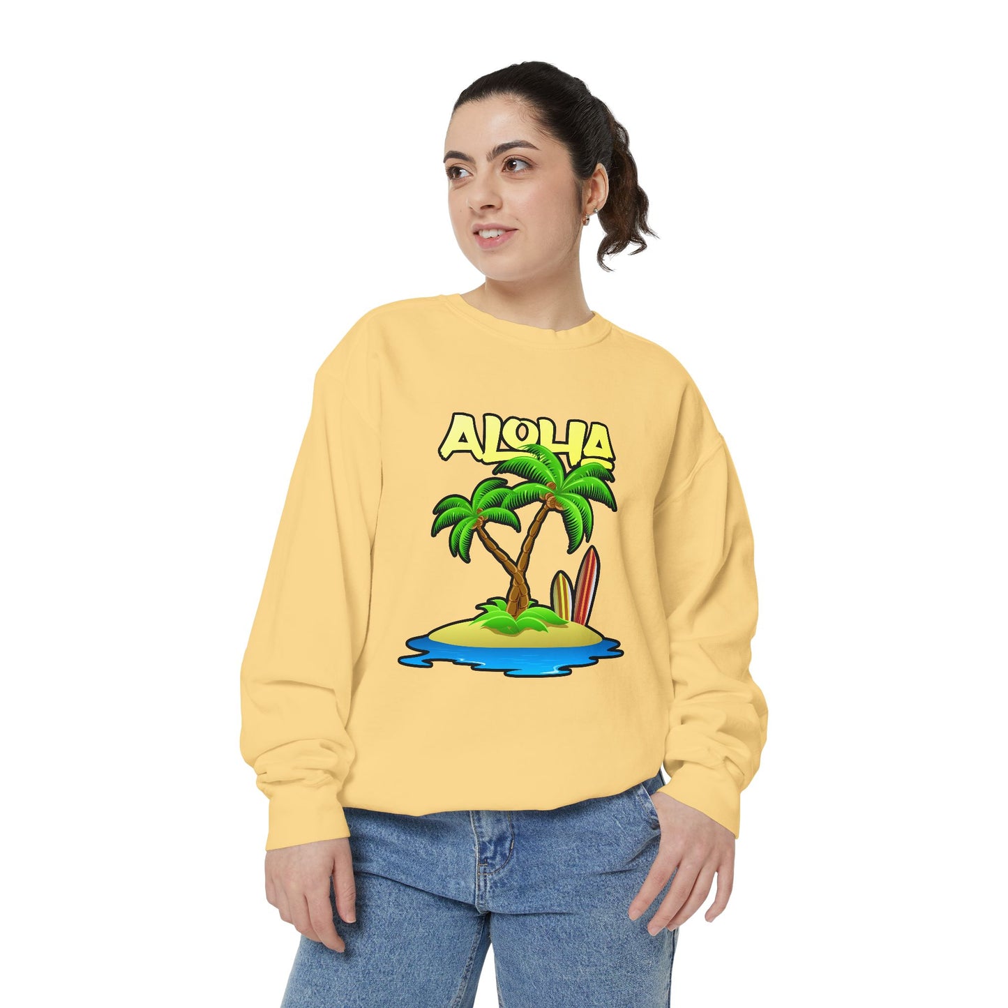 ALOHA | Unisex Garment-Dyed Sweatshirt