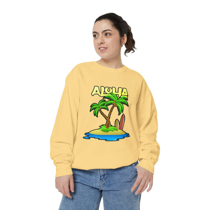 ALOHA | Unisex Garment-Dyed Sweatshirt