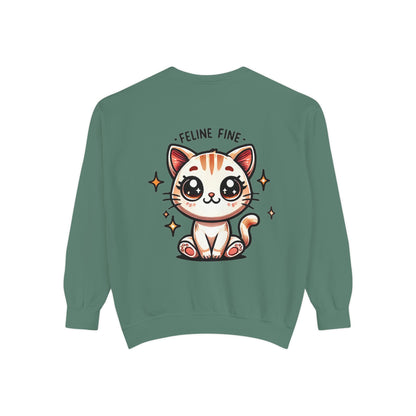 Feline Fine | Unisex Garment-Dyed Sweatshirt
