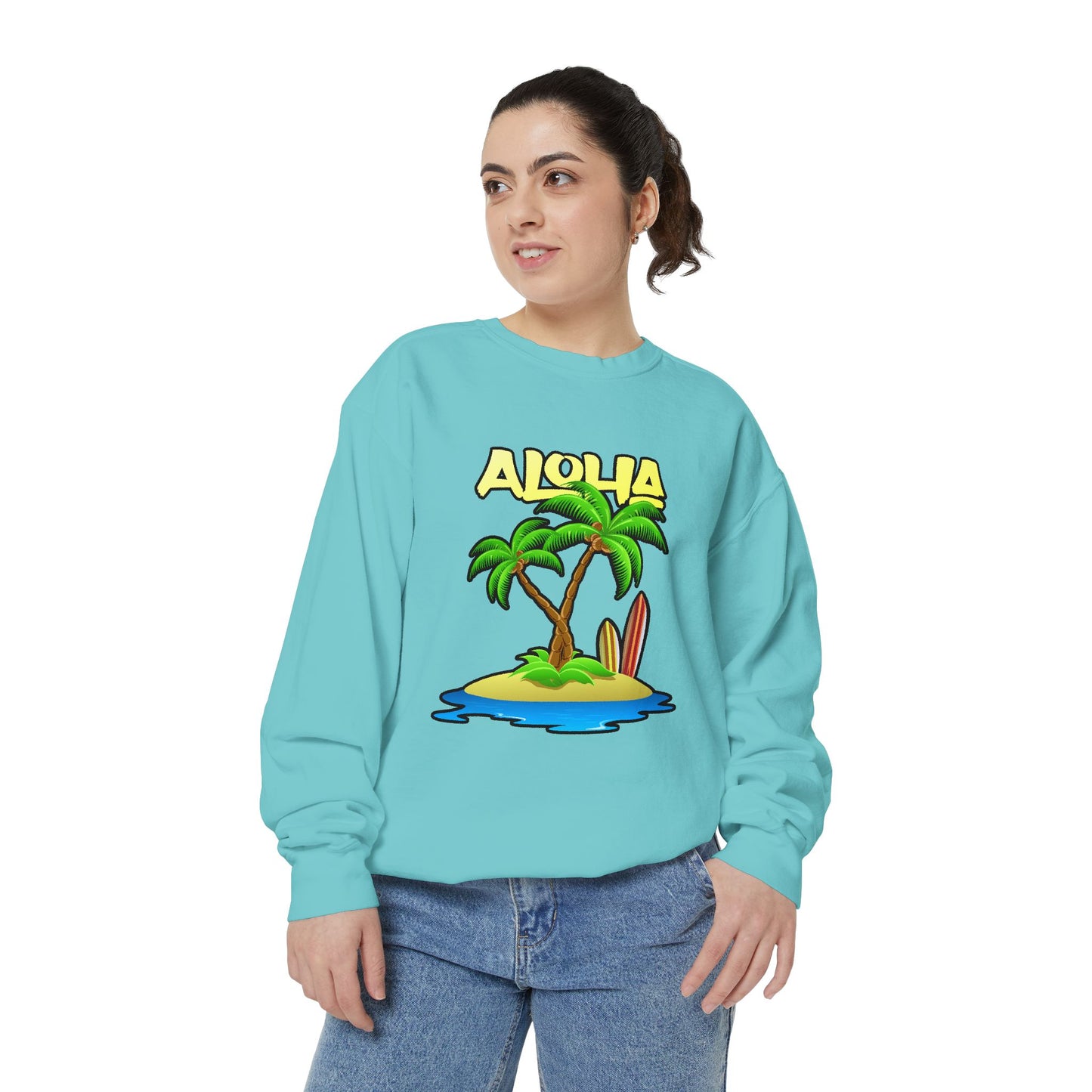 ALOHA | Unisex Garment-Dyed Sweatshirt