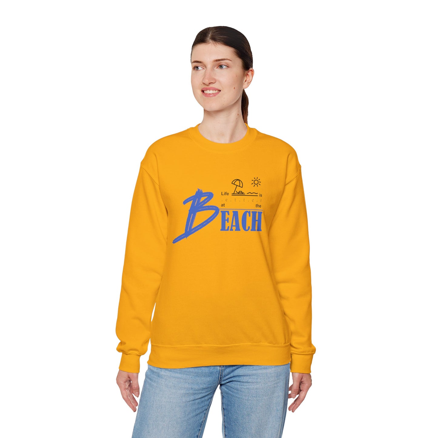 Life is Better at the Beach | Unisex Heavy Blend™ Crewneck Sweatshirt