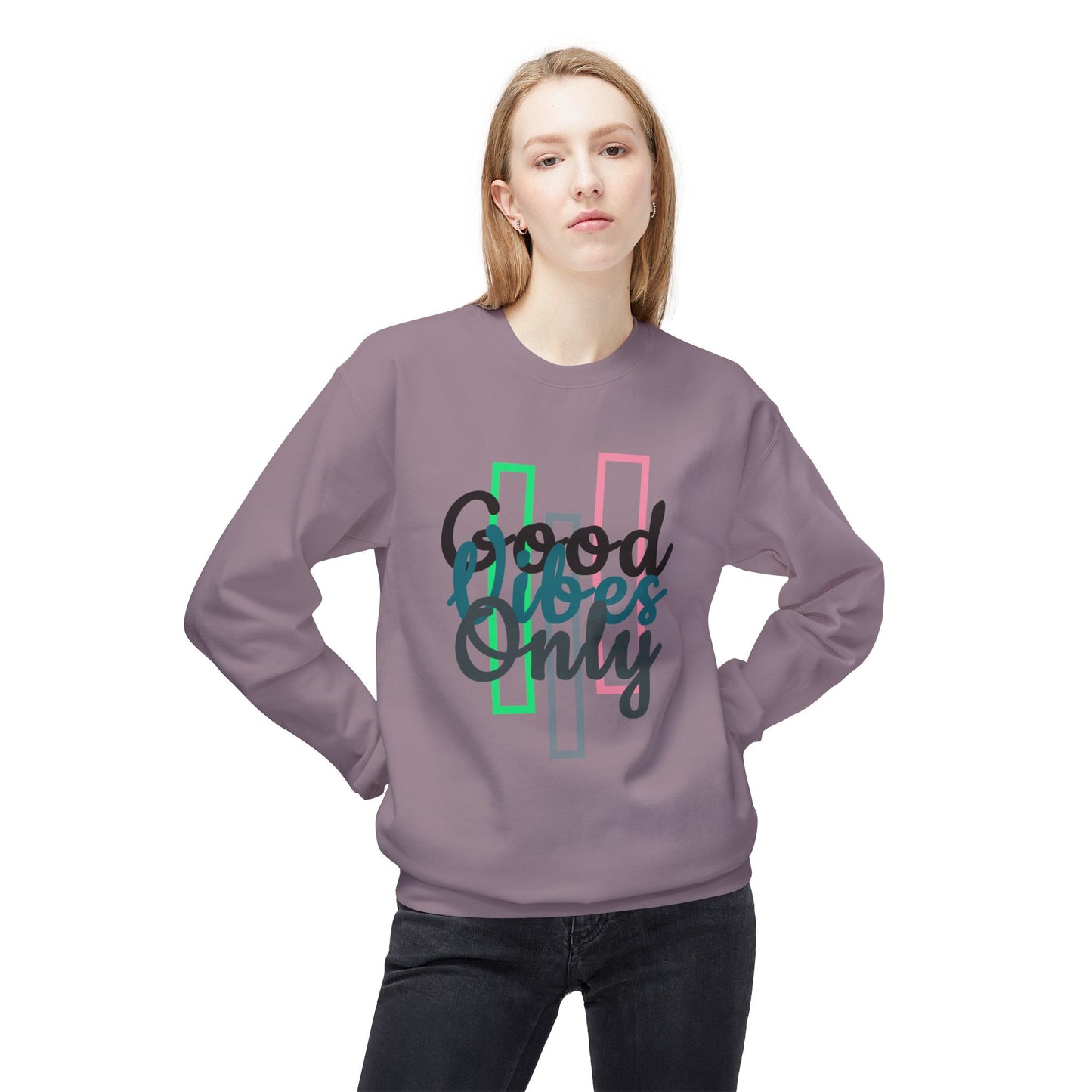 Good Vibes Only | Unisex Midweight Softstyle Fleece Crewneck Sweatshirt