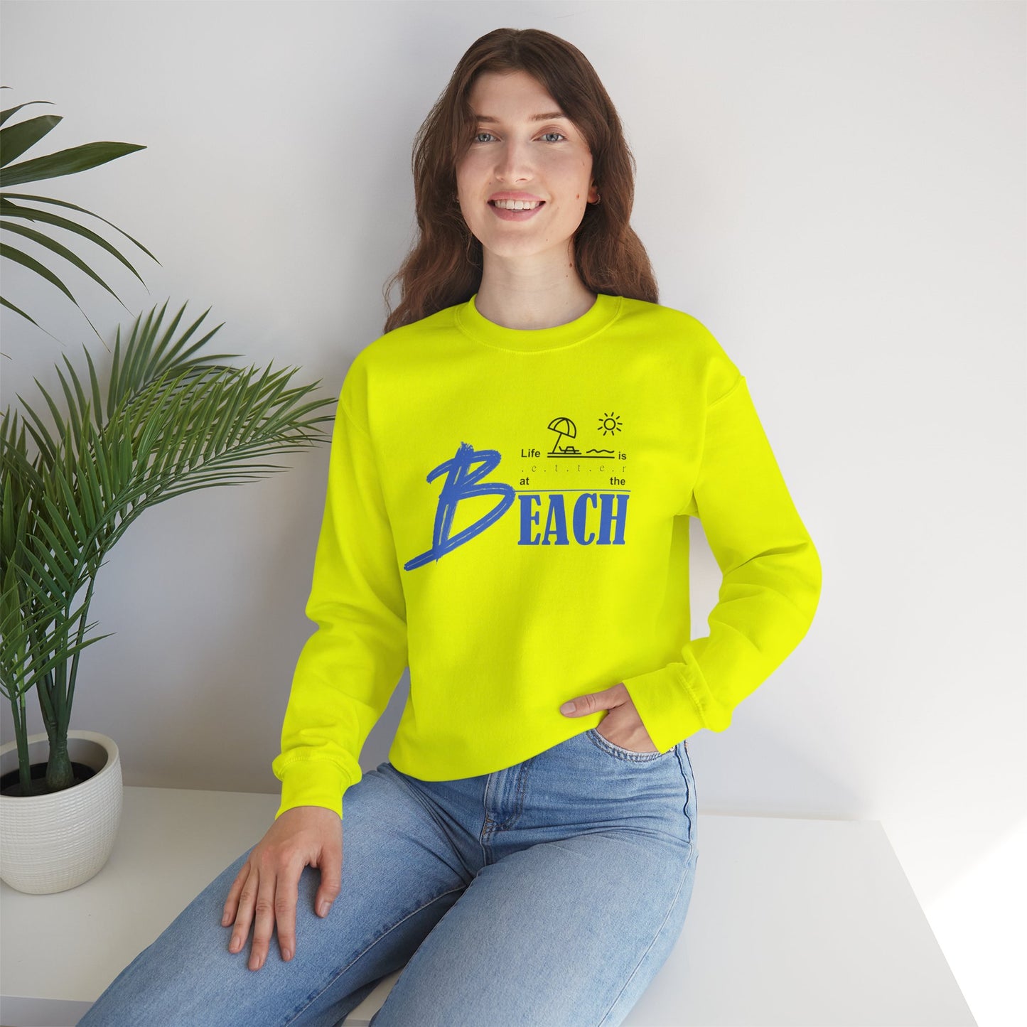 Life is Better at the Beach | Unisex Heavy Blend™ Crewneck Sweatshirt