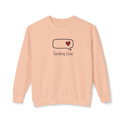 Sending Love_Unisex Lightweight Crewneck Sweatshirt