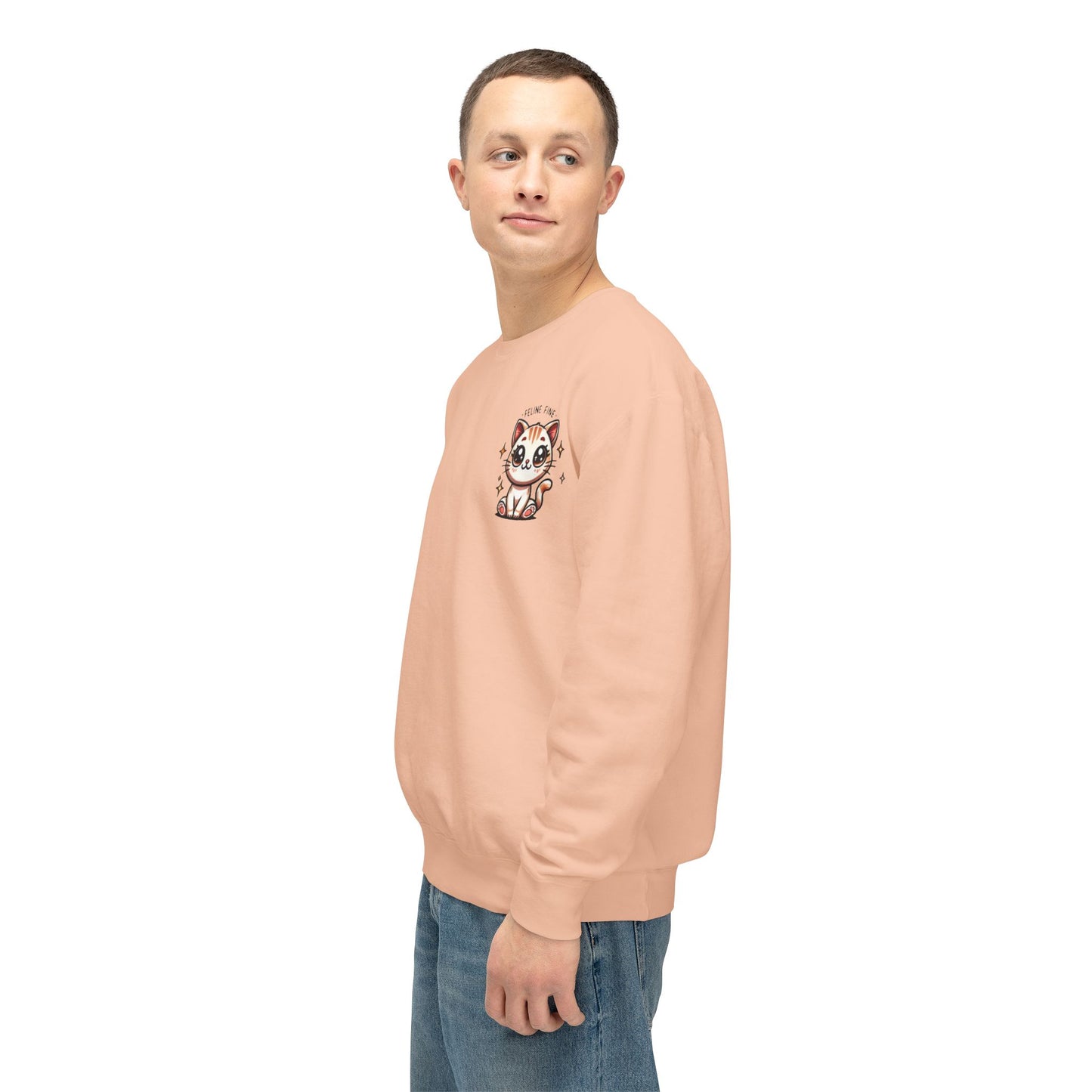 Feline Fine | Unisex Lightweight Crewneck Sweatshirt