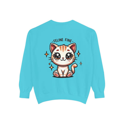Feline Fine | Unisex Garment-Dyed Sweatshirt