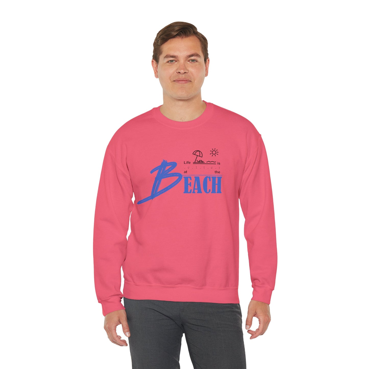 Life is Better at the Beach | Unisex Heavy Blend™ Crewneck Sweatshirt