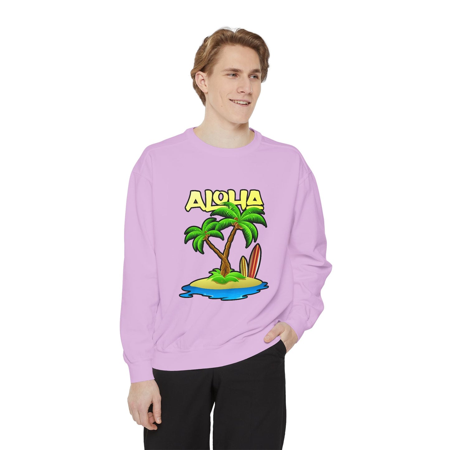 ALOHA | Unisex Garment-Dyed Sweatshirt