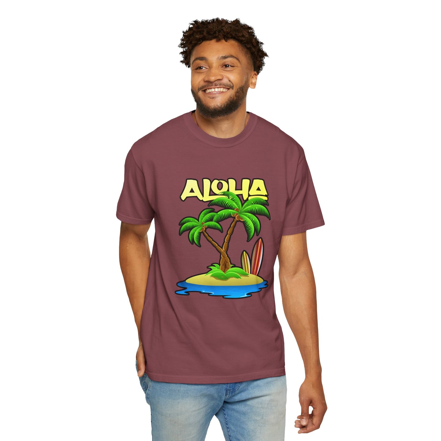 ALOHA | Unisex Garment-Dyed T-shirt