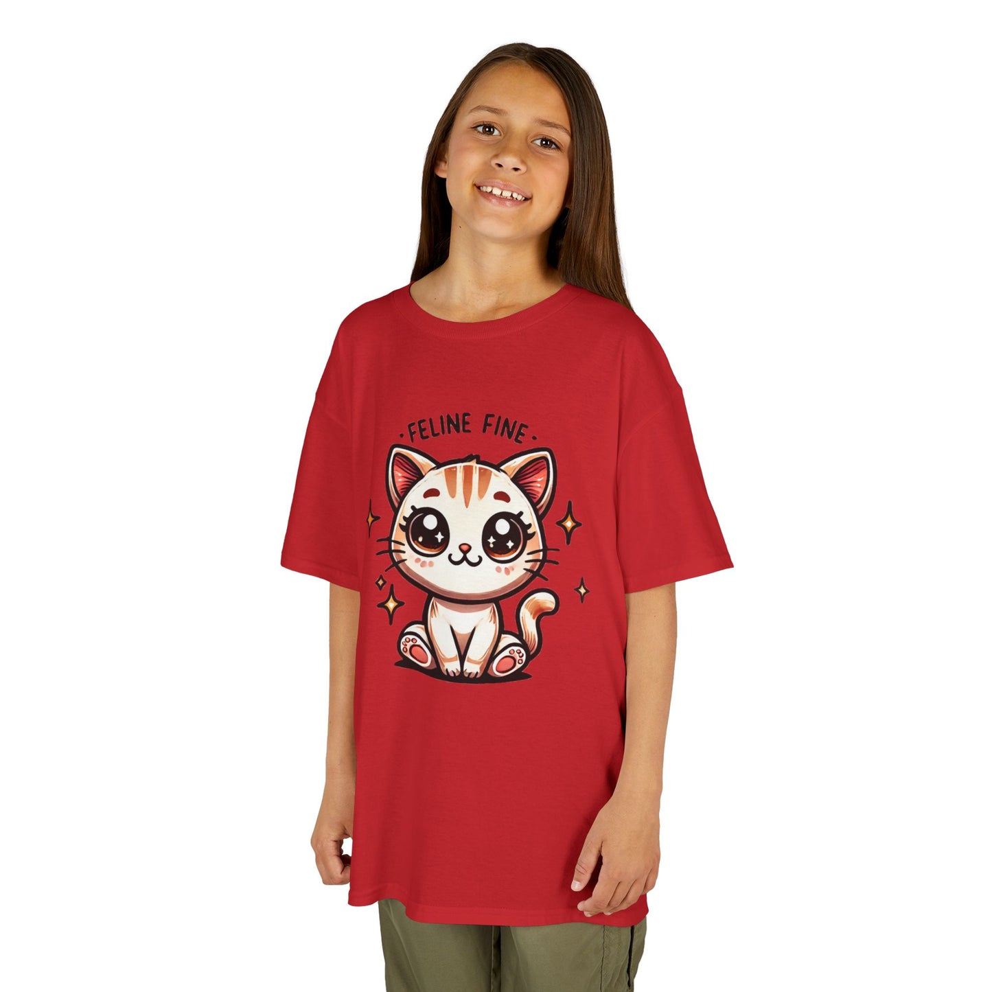Feline Fine | Kids Heavy Cotton™ Tee