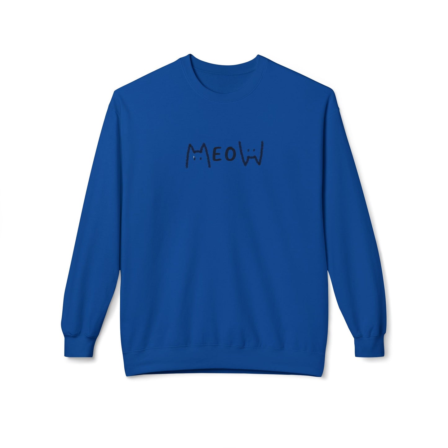 Meow_Unisex Midweight Softstyle Fleece Crewneck Sweatshirt