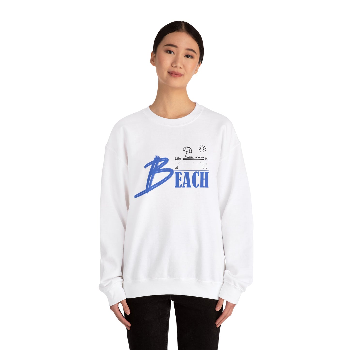 Life is Better at the Beach | Unisex Heavy Blend™ Crewneck Sweatshirt